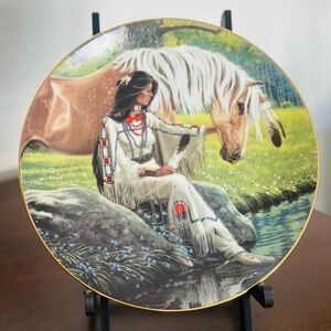 Hamilton Collector Prairie Flower Plate Daniel Wright 1992 Princesses of Plains